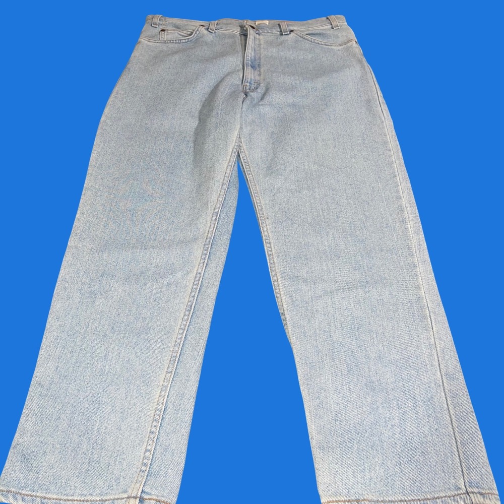 Vintage 90s Levis 540 Flex Jeans 38x29 USA Made Light Wash Relaxed Denim - Picture 2 of 11